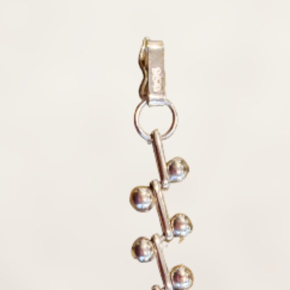 NWOT PERUVIAN 950 Silver Stamped Bracelet- 7 1/2" - Picture 4 of 6